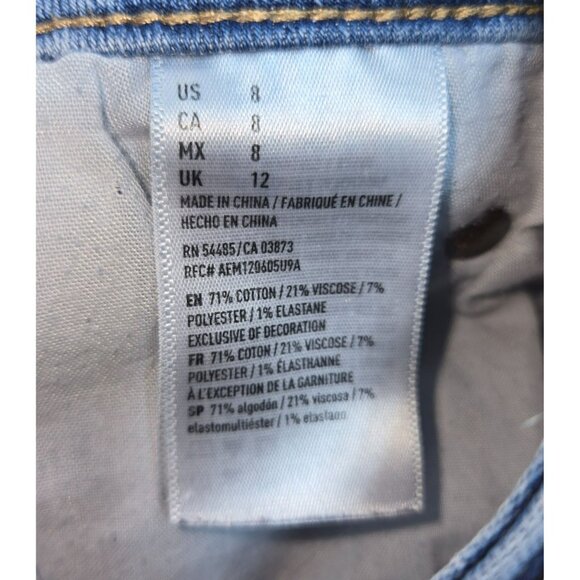 American Eagle Womens Distressed Jean Mini Skirt 8 - Picture 5 of 8